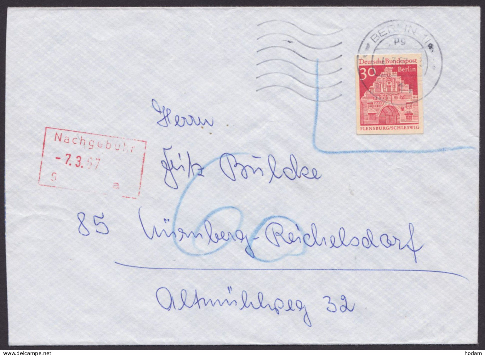 P72, Ganzsachenausschnitt Als EF, Bedarfsbrief, Nachgebühr - Postcards - Used