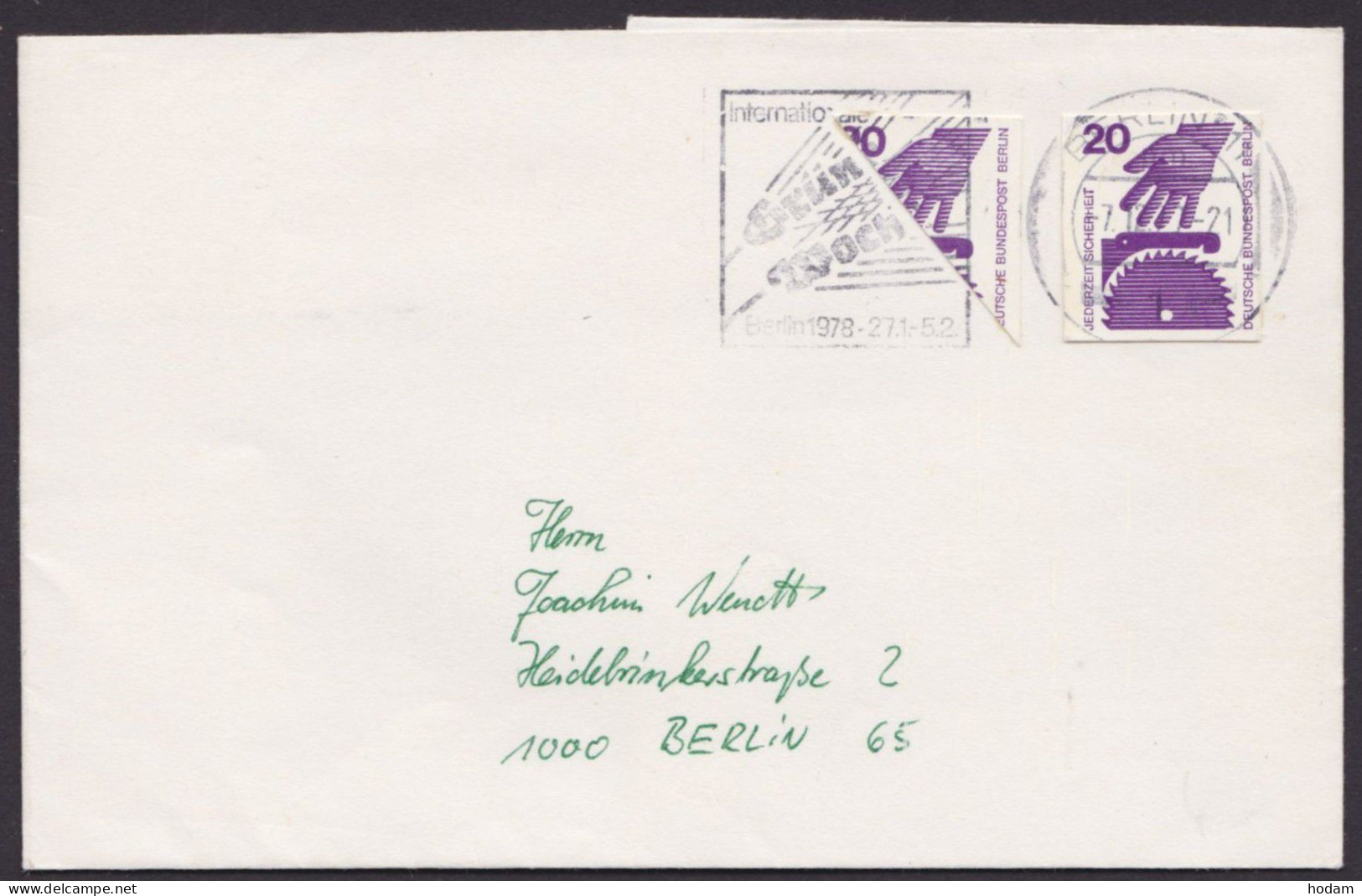 P98, 2x Ganzsachenausschnitt (1x Diagonal Halbiert) Orts-Streifband "Berlin", Selten" - Cartoline - Usati