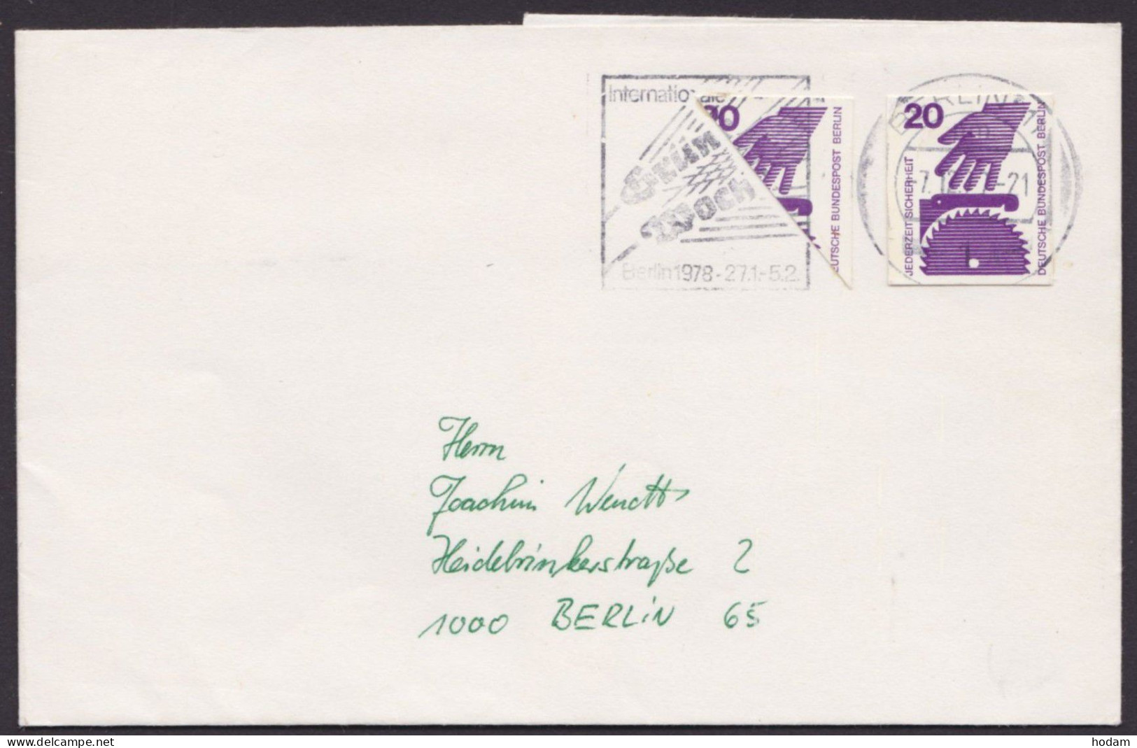 P98, 2x Ganzsachenausschnitt (1x Diagonal Halbiert) Orts-Streifband "Berlin", Selten" - Postcards - Used
