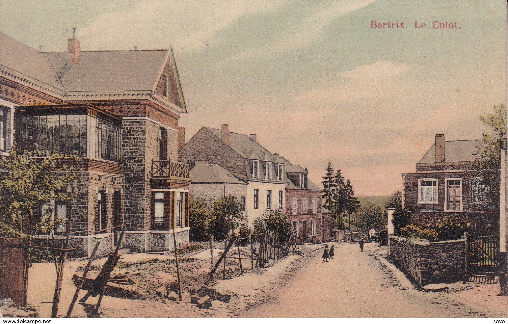 BETRIX Le Culot Colorisée Dos Non Divisé Postée Vers Bruxelles  1909 - Bertrix