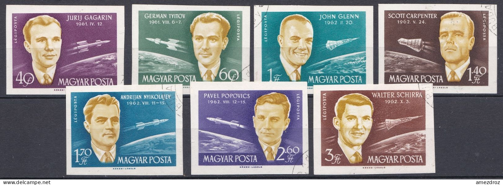 Hongrie 1962 PA N° 243-249 Conférence Internationale Sur Les Voyages Spatiaux  (J26) - Used Stamps