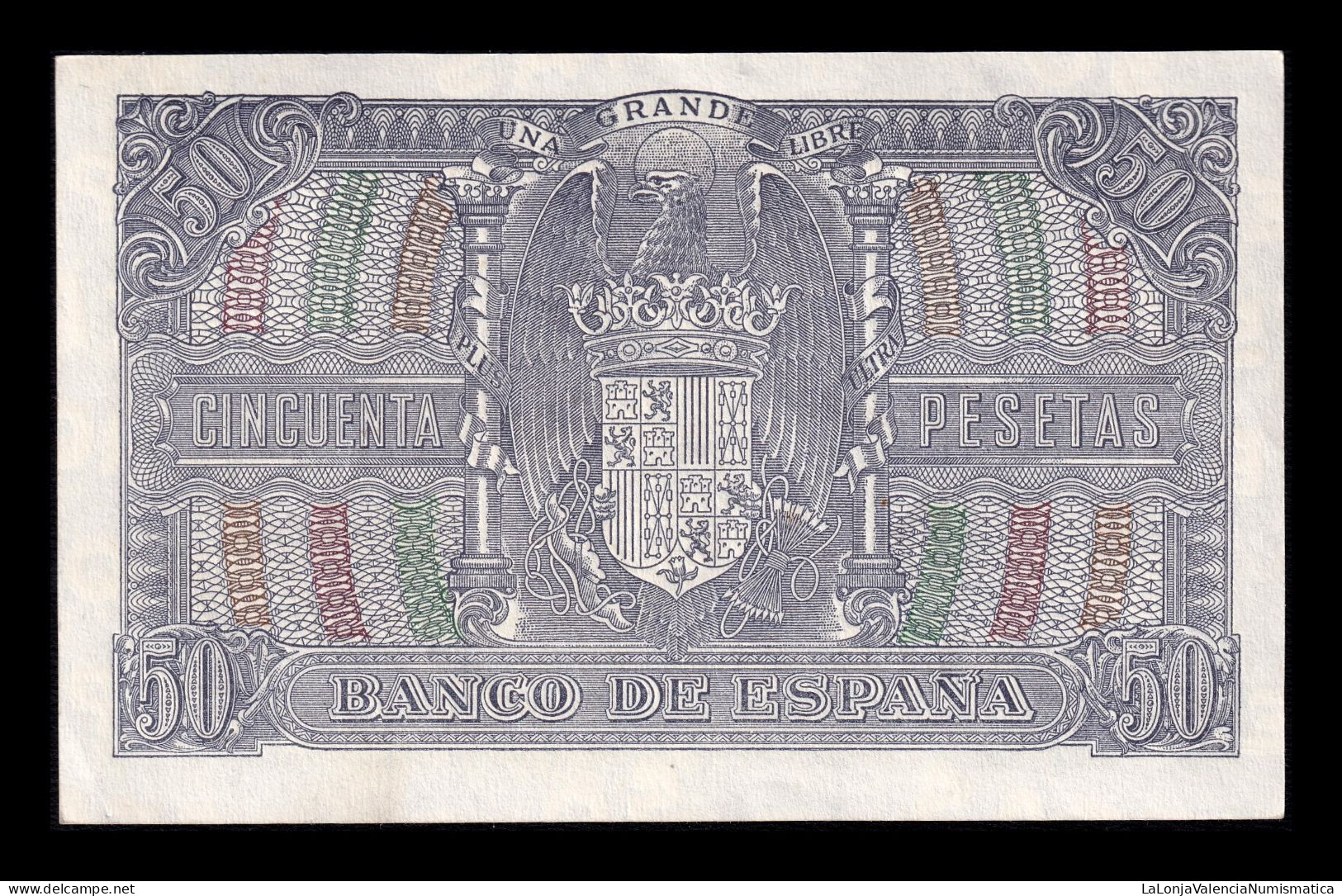 España Spain 50 Pesetas Menéndez Pelayo 1940 Pick 117 Serie C Sc Unc - 50 Pesetas