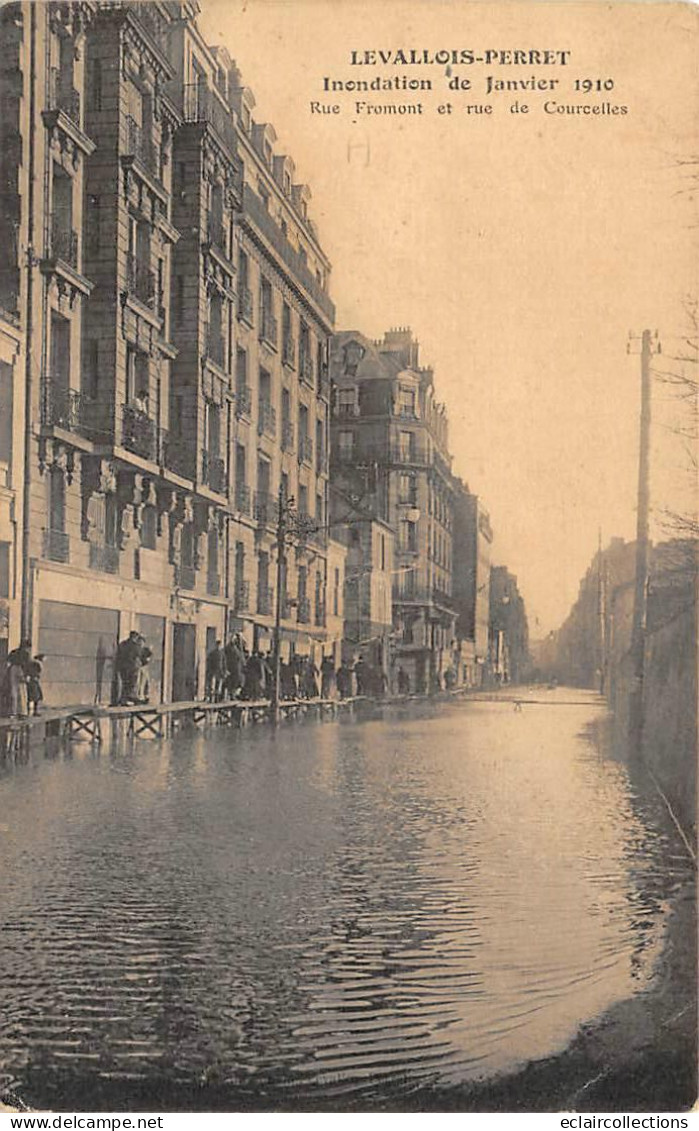 Levallois Perret          92         Inondations 1910:  Rue Fromont          (Voir Scan) - Levallois Perret