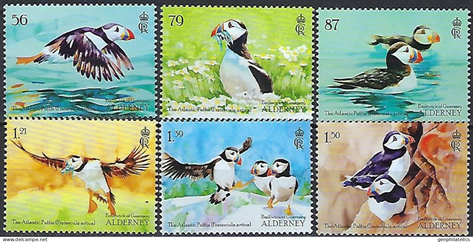 ALDERNEY 2023 FAUNA Animals. Birds ATLANTIC PUFFIN - Fine Set MNH - Alderney