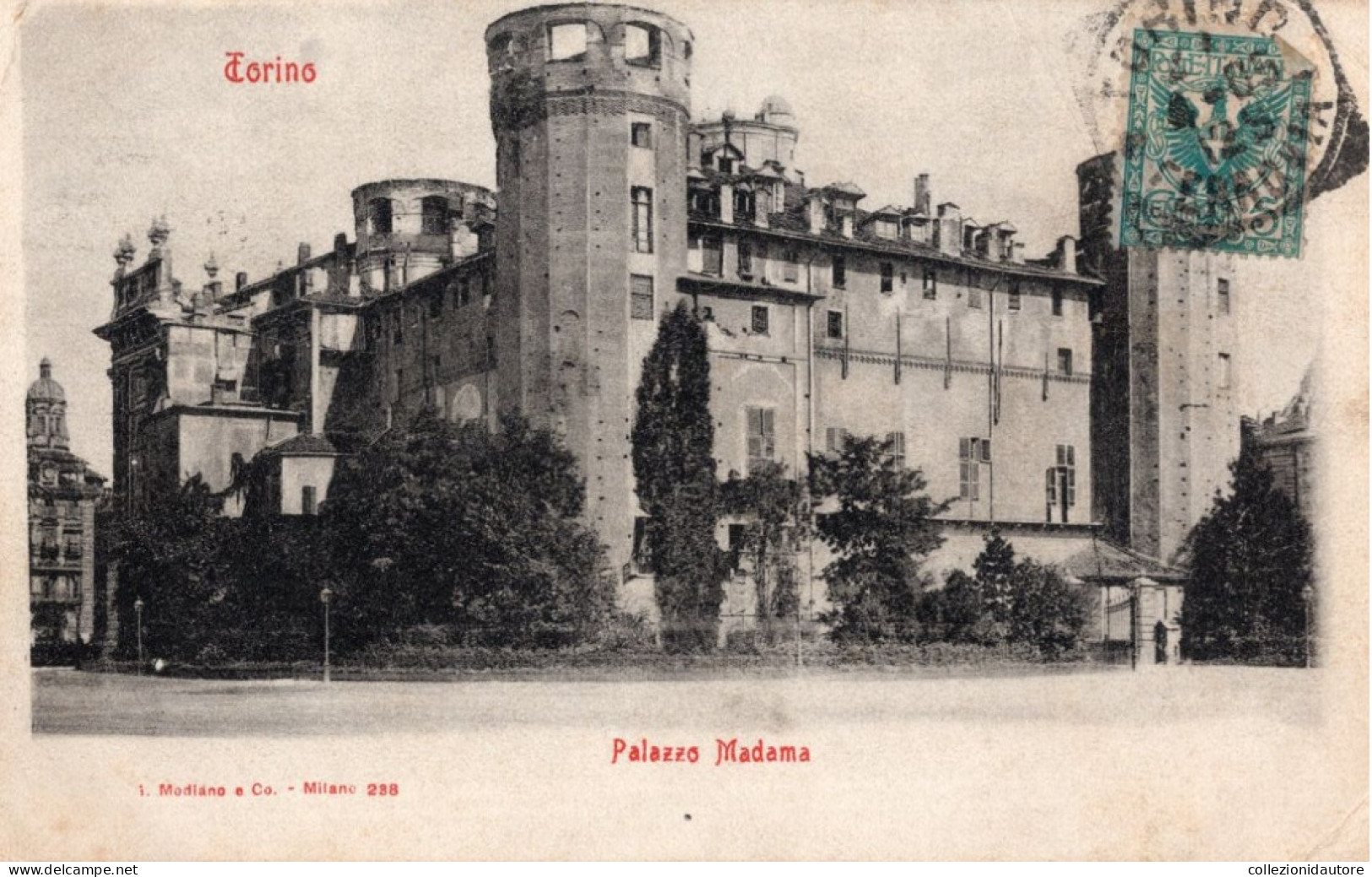 TORINO - PALAZZO MADAMA - CARTOLINA FP SPEDITA NEL 1905 - Palazzo Madama