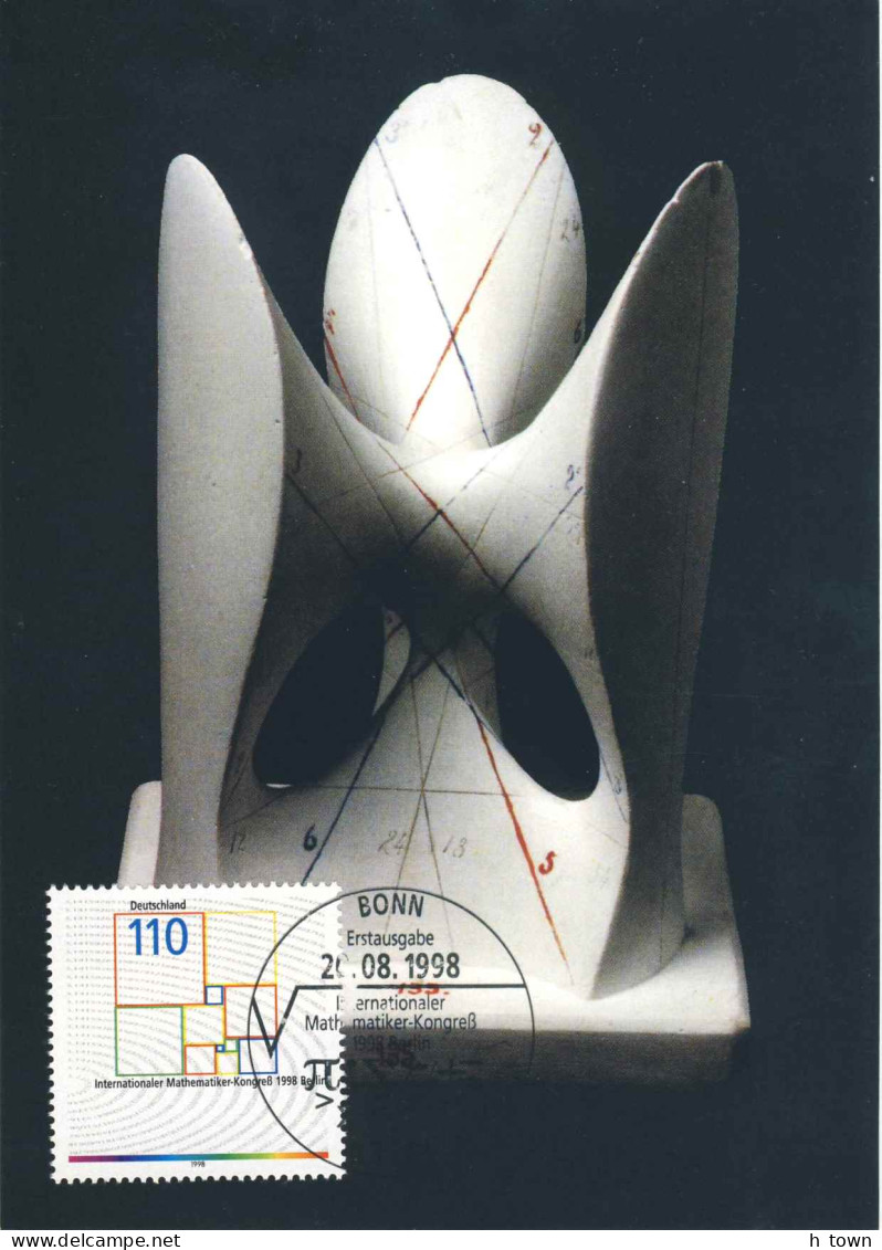 821  Congrès De Mathémathiques: Carte Maximum D'Allemagne, 1998 - Int. Mathematics Congress Berlin, Germany - Natur