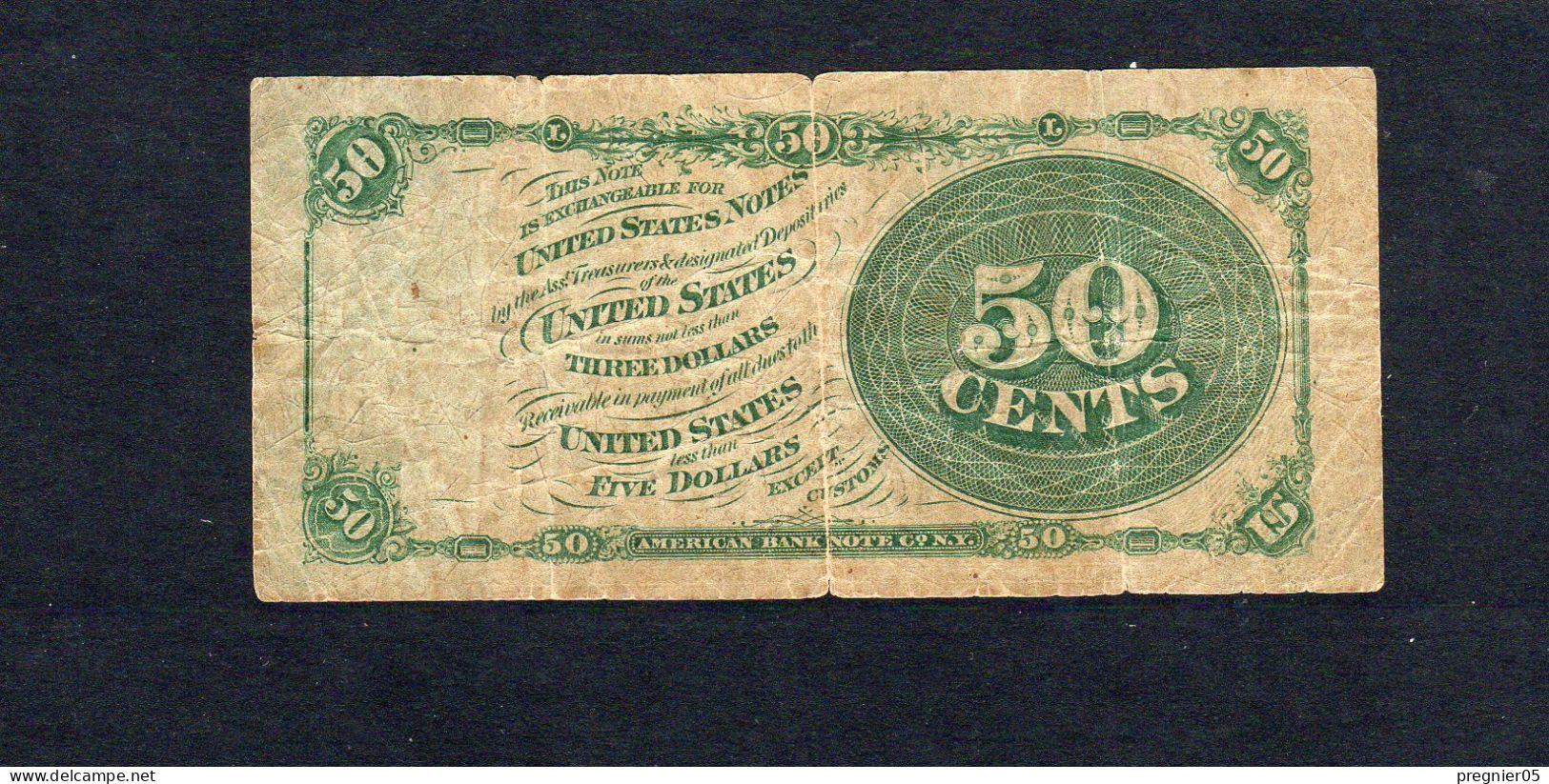 USA - Billet 50 Cents "Fractional Currency" - 4e émission 1863 TB/F P.120 - 1863 : 4. Ausgabe