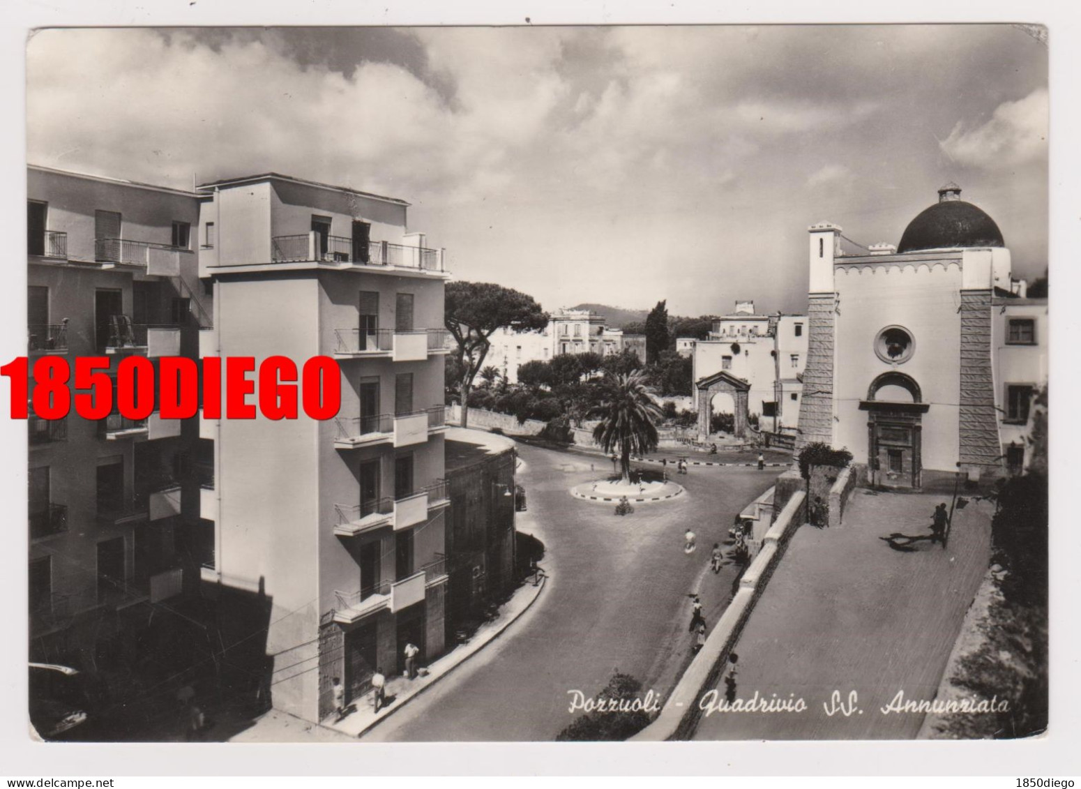 POZZUOLI - QUADRIVIO SS. ANNUNZIATA F/GRANDE VIAGGIATA  1957 ANIMAZIONE - Pozzuoli