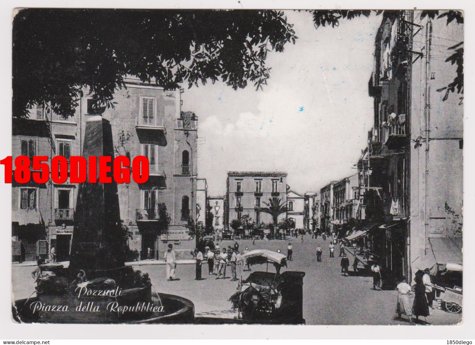 POZZUOLI - PIAZZA DELLA REPUBBLICA  F/GRANDE VIAGGIATA  1959 ANIMAZIONE - Pozzuoli