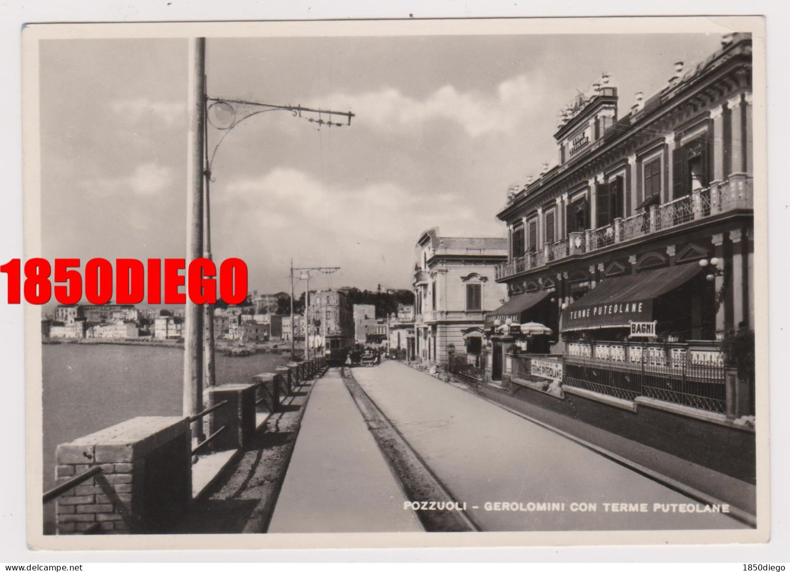 POZZUOLI - GEROLOMINI CON TERME PUTEOLANE F/GRANDE VIAGGIATA  1952 ANIMAZIONE - Pozzuoli