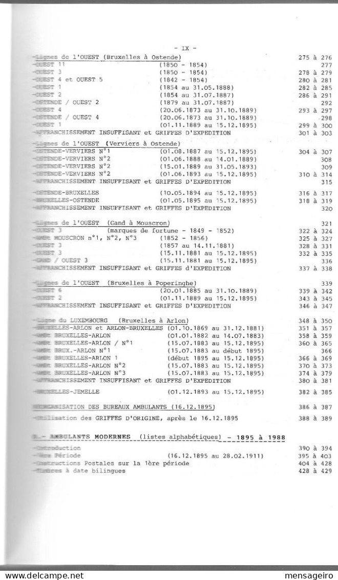 (LIV) – BUREAUX AMBULANTS DE BELGIQUE 1840-1988 – J DE BAST & H HERMAN - Philatelie Und Postgeschichte