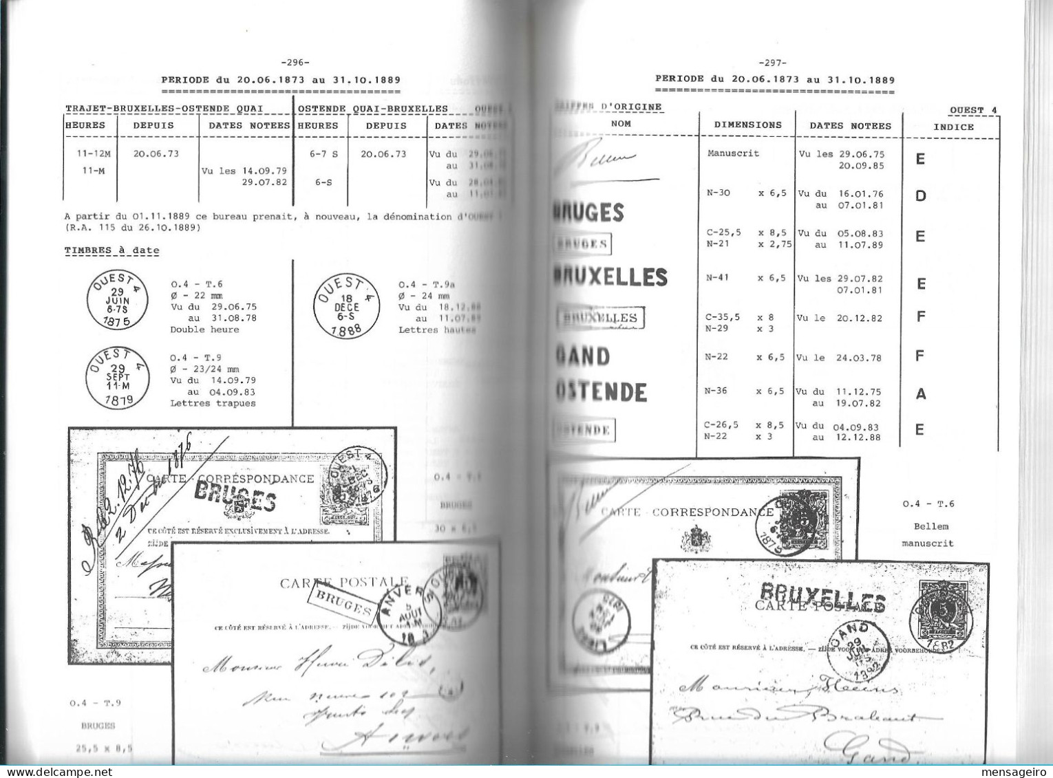 (LIV) – BUREAUX AMBULANTS DE BELGIQUE 1840-1988 – J DE BAST & H HERMAN - Philatelie Und Postgeschichte