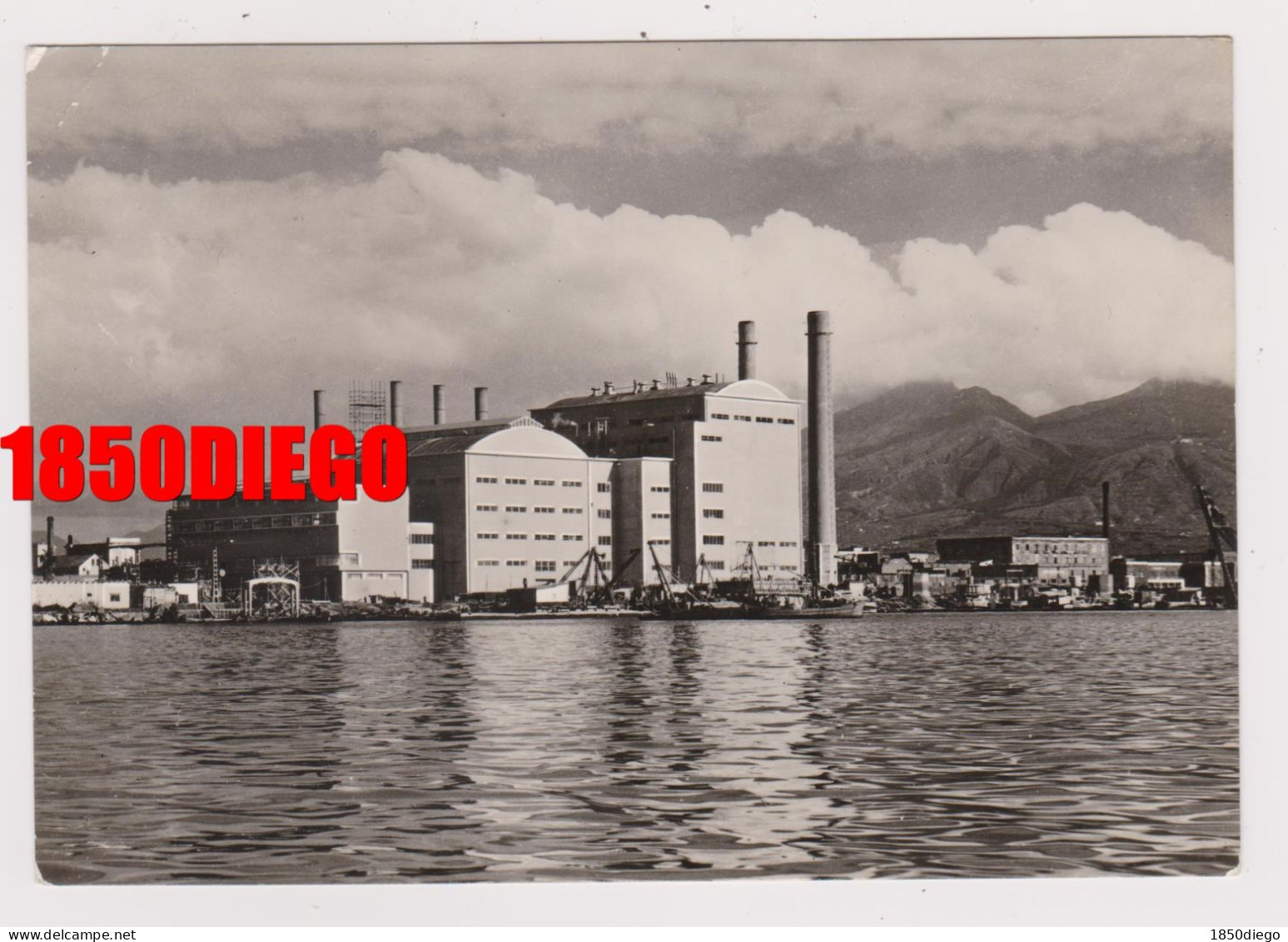 VIGLIENA DI NAPOLI - VEDUTA DAL MARE - NUOVA CENTRALE TERMOELETTRICA F/GRANDE VIAGGIATA 195? - Pozzuoli