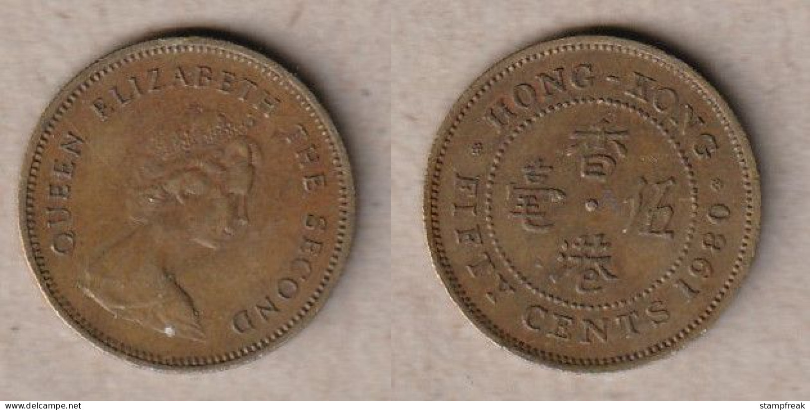 00883) Hongkong, 50 Cents 1980 - Hong Kong