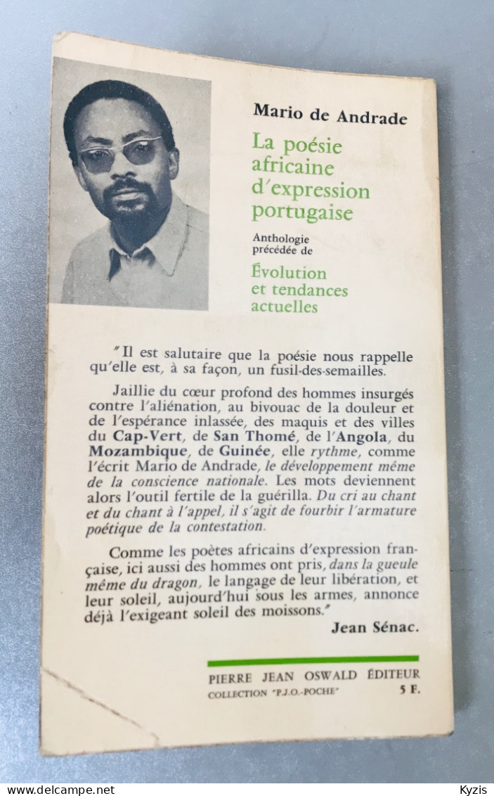 La Poésie Africaine D'expression Portugaise - Mario De Andrade - 1969 - Franse Schrijvers