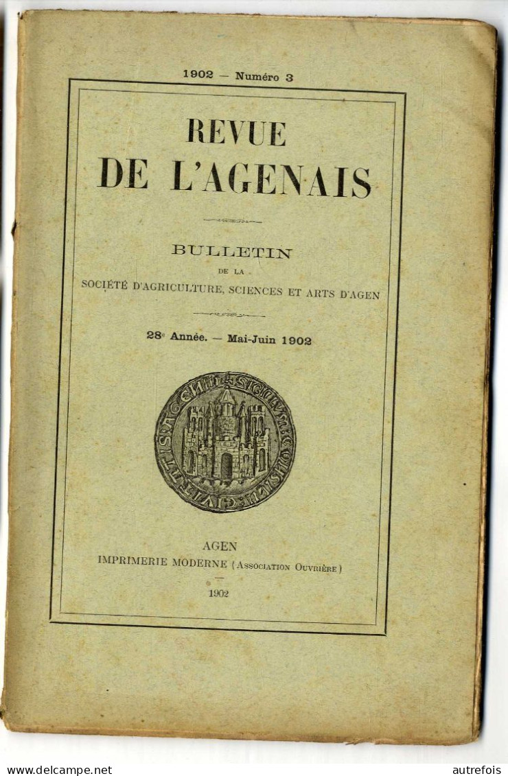 REVUE DE L AGENAIS  AGEN 1902  -  QUELQUES GROTTES DE L AGENAIS  -  PAGES 175 A  271 - Aquitaine