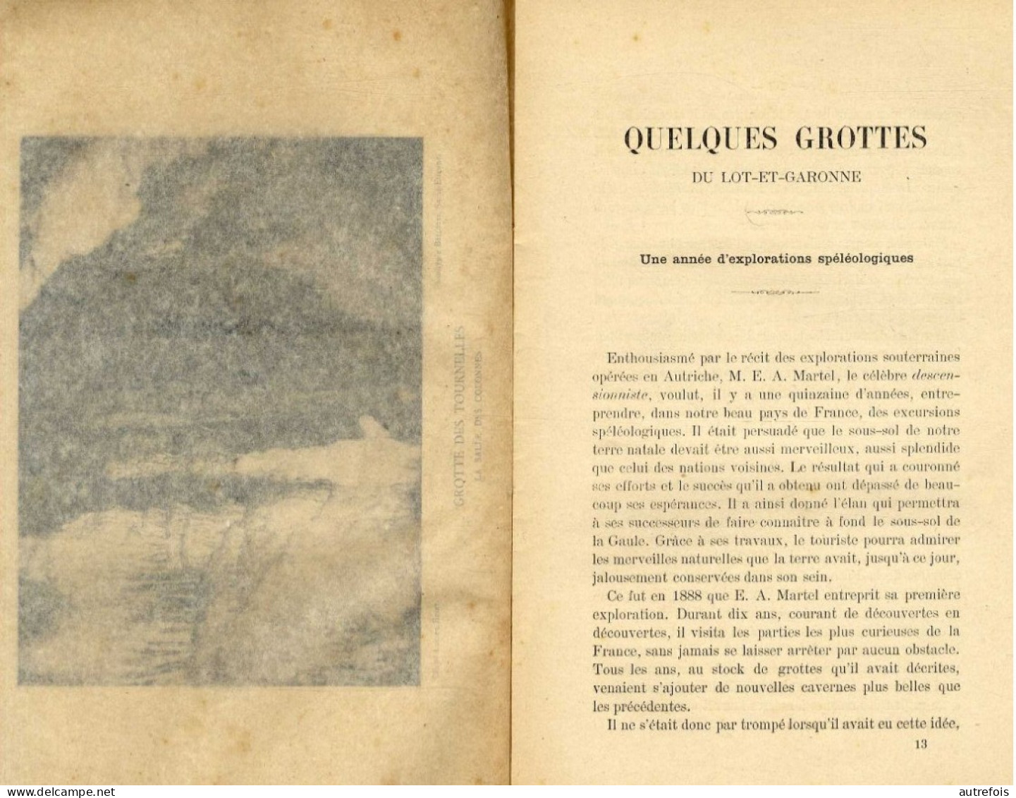 REVUE DE L AGENAIS  AGEN 1902  -  QUELQUES GROTTES DE L AGENAIS  -  PAGES 175 A  271 - Aquitaine