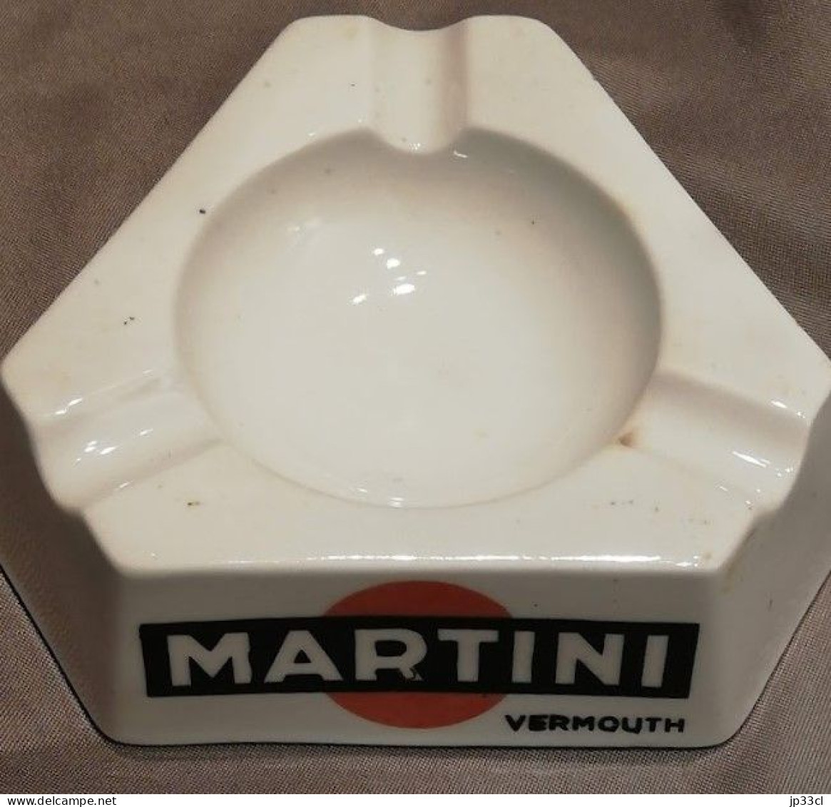 Cendrier Martini Dry - Rossi (Vermouth, Apéritif à Base De Vin) - Porcelaine