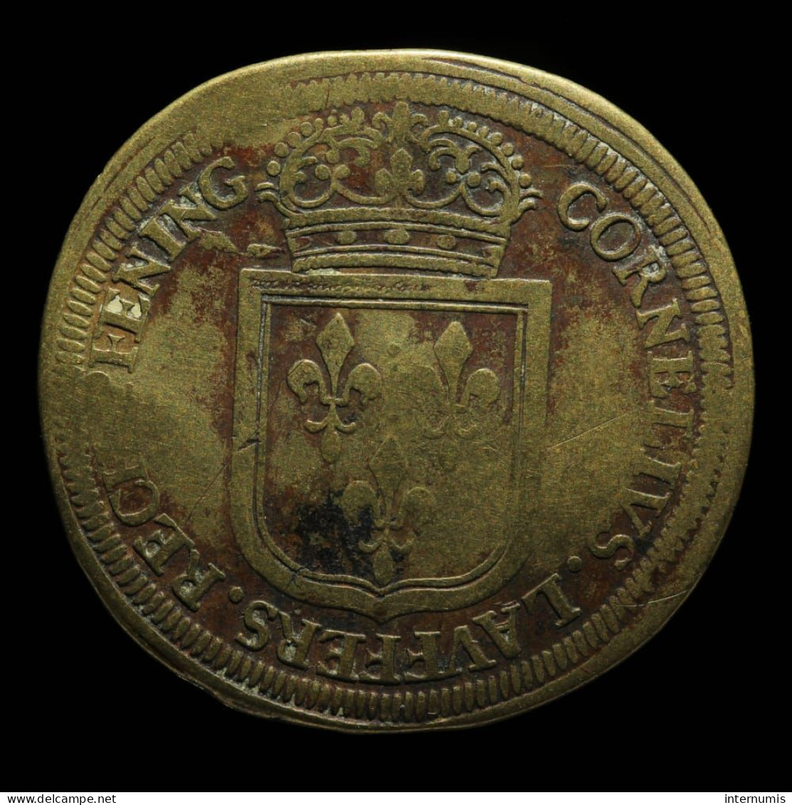 France, Louis XIV, Rechenpfennig - CORNELIUS LAUFFERS, (1658-1711), Laiton (Brass), B+ (F) - Monarquía / Nobleza