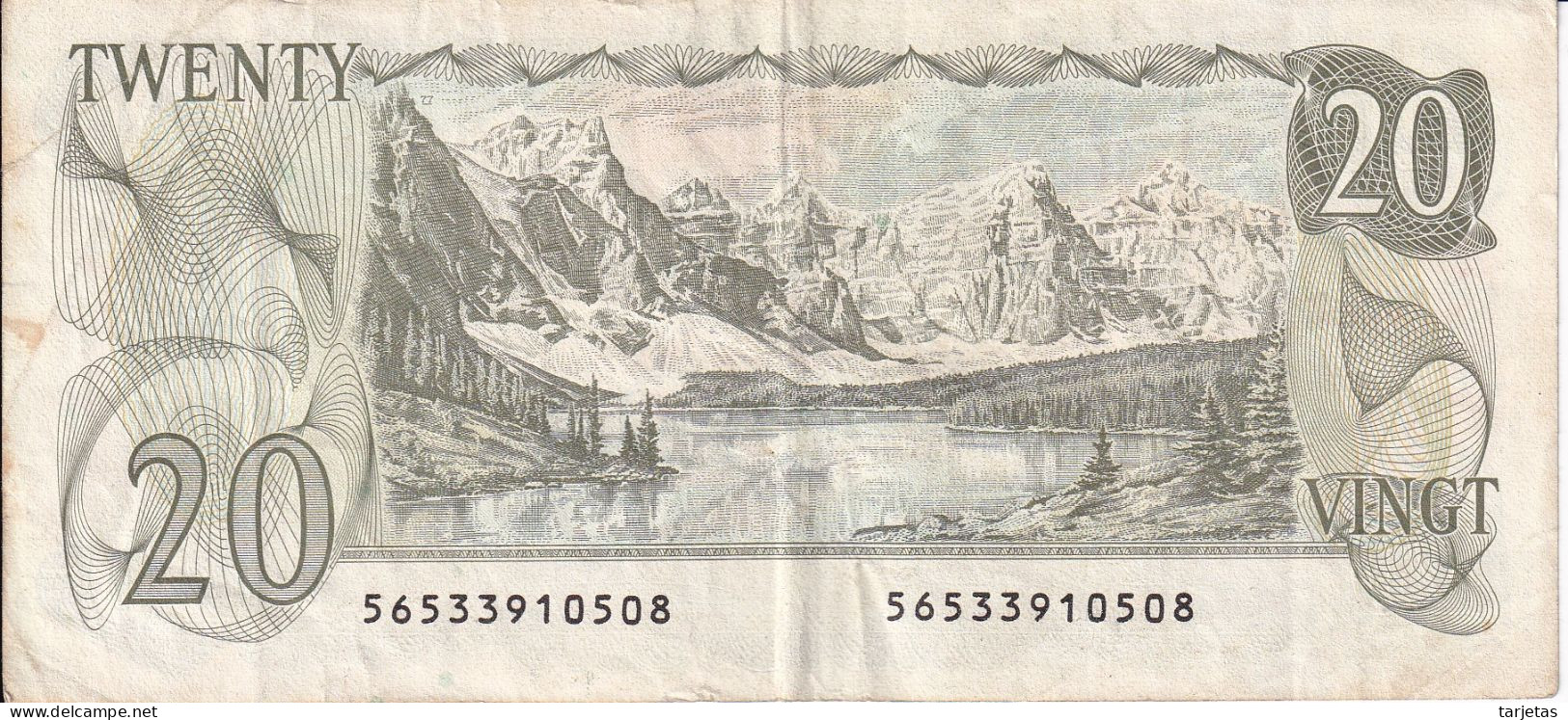 BILLETE DE CANADA DE 20 DOLLARS DEL AÑO 1979  (BANKNOTE) - Kanada