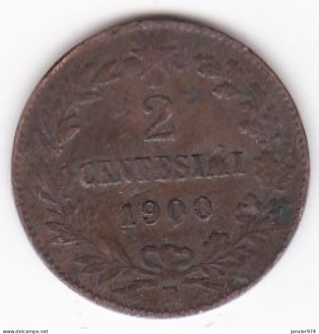 Italie 2 Centesimi 1900 R Roma, Humberto I , En Cuivre  - 1878-1900 : Umberto I.