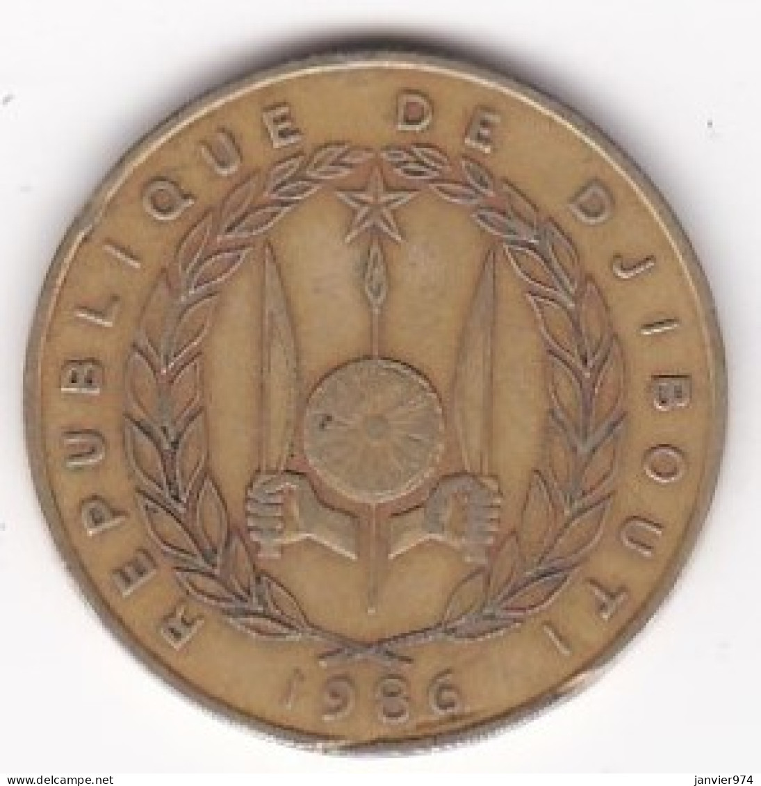 Djibouti 20 Francs 1986, En Bronze Aluminium, KM# 24 - Dschibuti