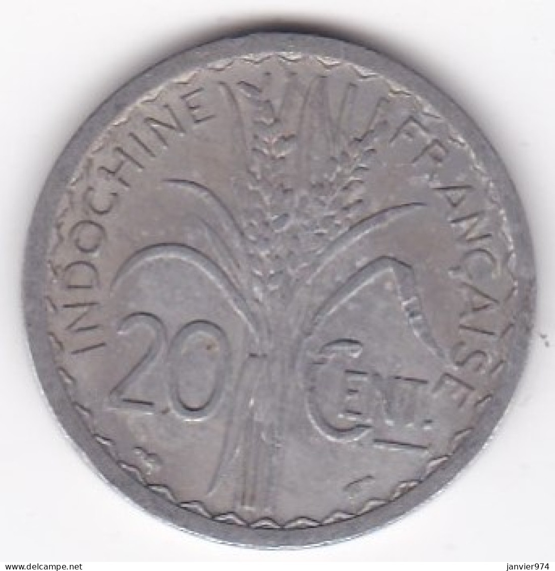 Indochine Française. 20 Cent 1945 Paris. Aluminium, Lec# 250 - Französisch-Indochina