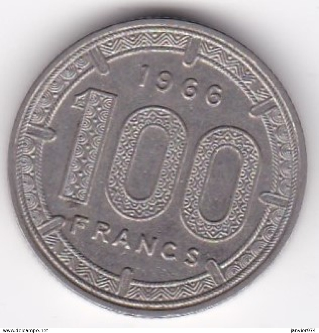Etats De L'Afrique Equatoriale Banque Centrale. 100 Francs 1966 . En Nickel,  KM# 5 - Other - Africa