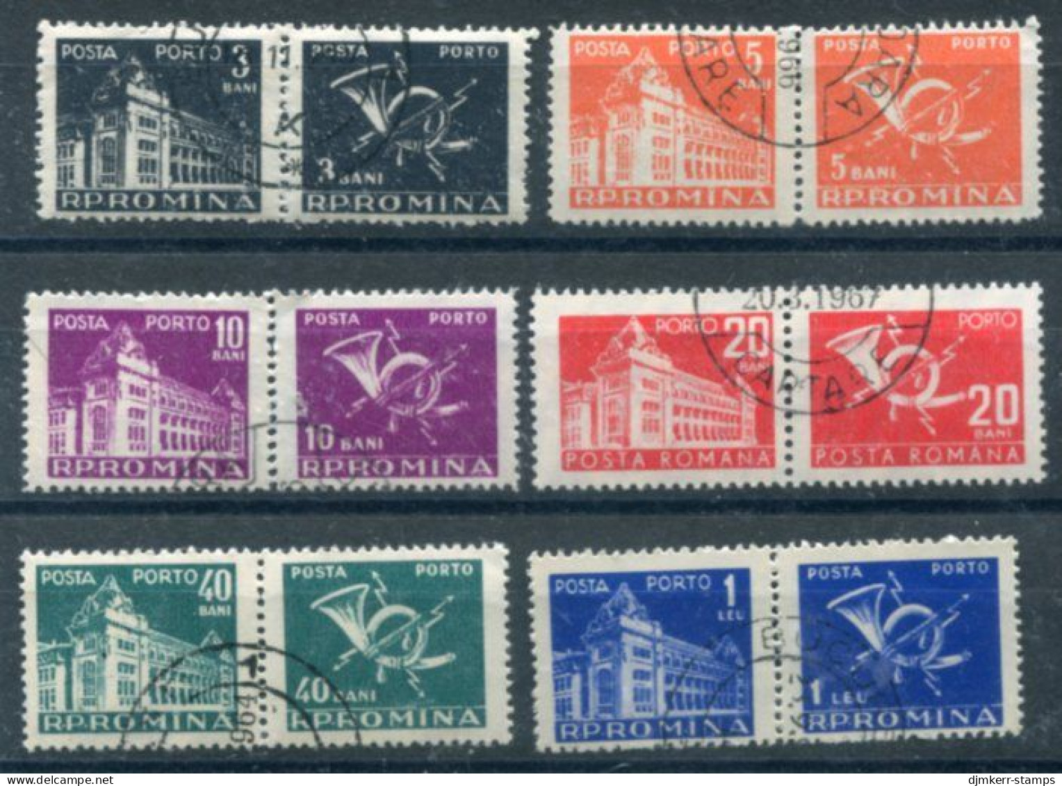ROMANIA 1957 Postage Due Set Used. Michel Porto101-06 - Impuestos