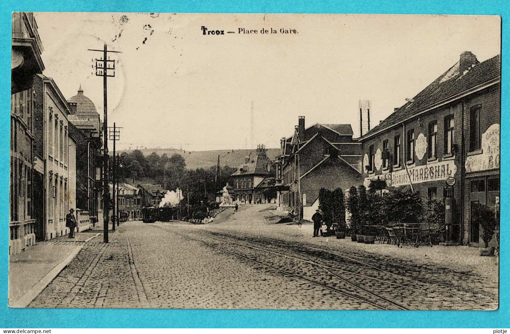 * Trooz (Liège - Luik - La Wallonie) * (Edit Jacques Maréchal - Desaix) Place De La Gare, Tram, Vicinal, Unique, TOP - Trooz