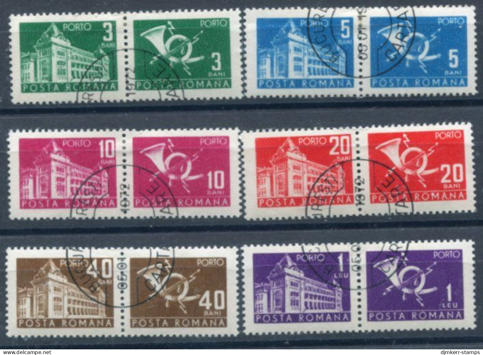 ROMANIA 1970 Postage Due Set Used. Michel Porto113-18 - Port Dû (Taxe)