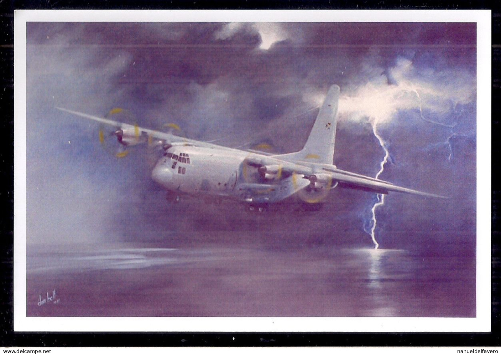 Photos - Reproductions - Avions - Avion De Guerre Au-dessus De La Mer En Plein Orage électrique - Aviation