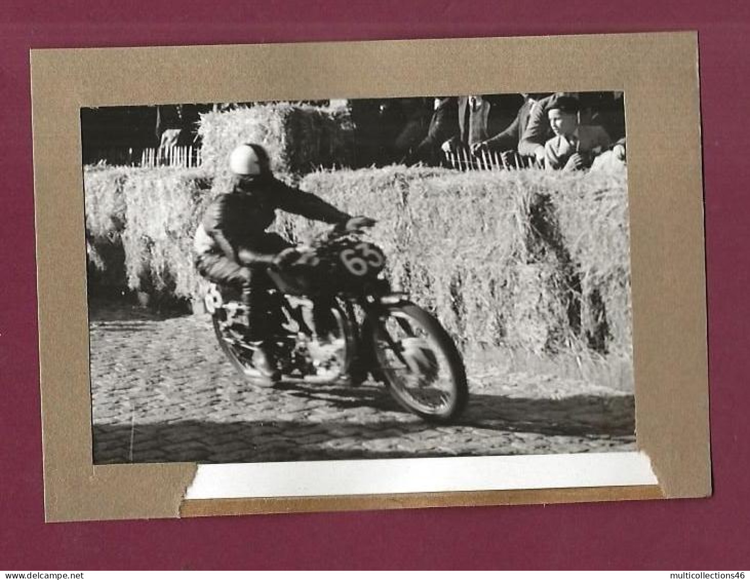 101223 - PHOTO 26 MAI 1949 SPORT MOTO - 3e CIRCUIT INTERNATIONAL DE TARARE - Moto Catégorie 500 Cm3 N°63 - Motorcycle Sport