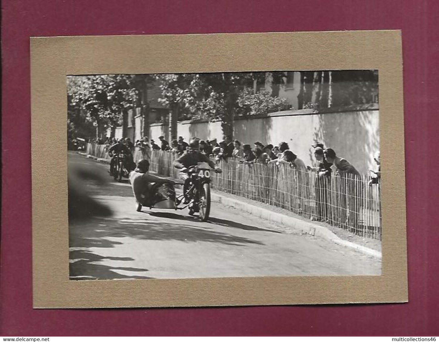 101223 - PHOTO 26 MAI 1949 SPORT MOTO - 3e CIRCUIT INTERNATIONAL DE TARARE - Side Car ALONZO SAROLEA - Motorcycle Sport