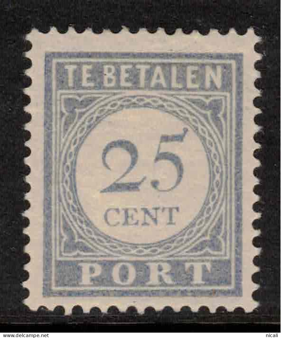 NETHERLANDS 1912 25c Ultramarine SG D245 HM #ZZN9 - Taxe