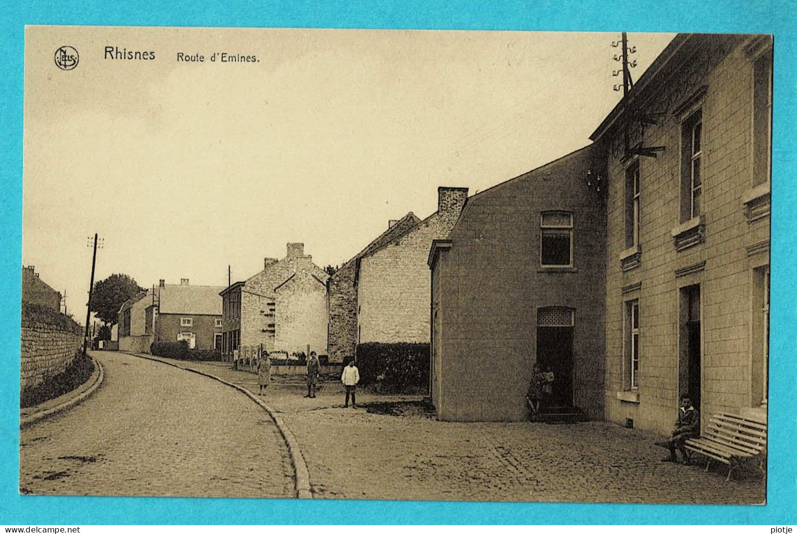 * Rhisnes - La Bruyère (Namur - La Wallonie) * (Nels, Edit J. Pierre) Route D'Emines, Animée, Unique, TOP, Rare - La Bruyère