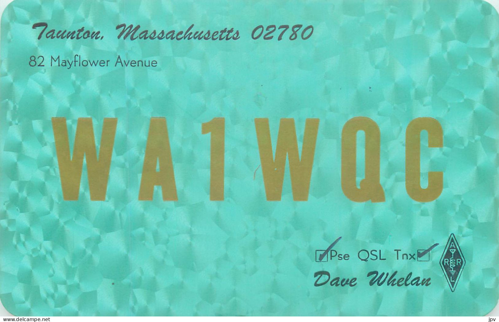 CARTE QSL : TAUNTON , MASSACHUSSETS. USA. 1978. - Sonstige & Ohne Zuordnung