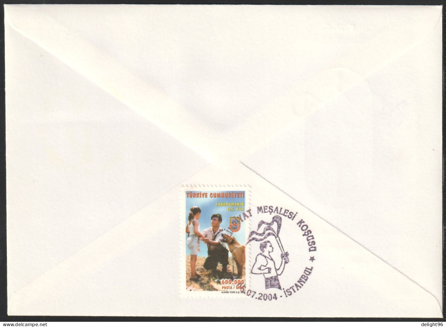 2004 Turkey Torch Relay For The Summer Olympic Games In Athens Commemorative Cover And Cancellation - Verano 2004: Atenas