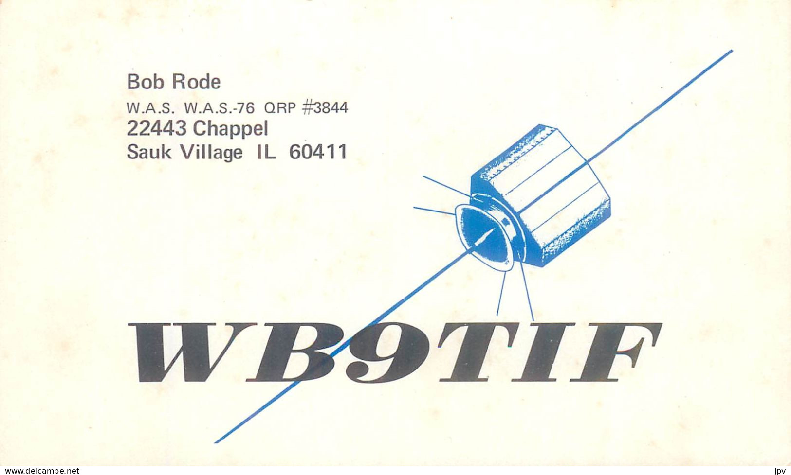 CARTE QSL : SAUK VILLAGE , ILLINOIS . - Other & Unclassified