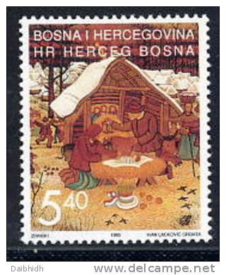 BOSNIA HERCEGOVINA (CROAT) 1995 Christmas MNH / **.  Michel 22 - Bosnia And Herzegovina