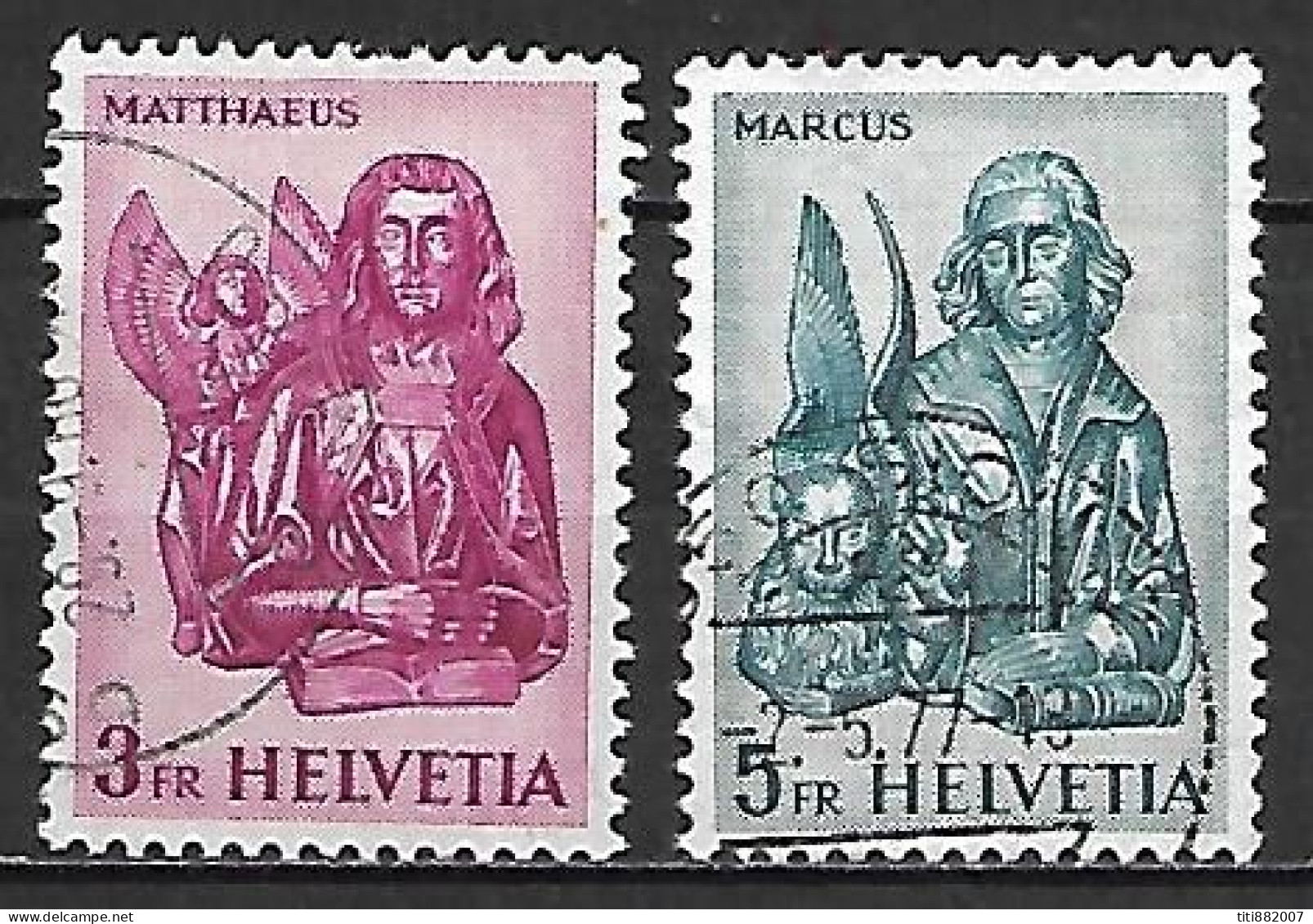 SUISSE     -   1960  . Statues  .  Y&T N° 660C / 660D    Oblitérés - Usati