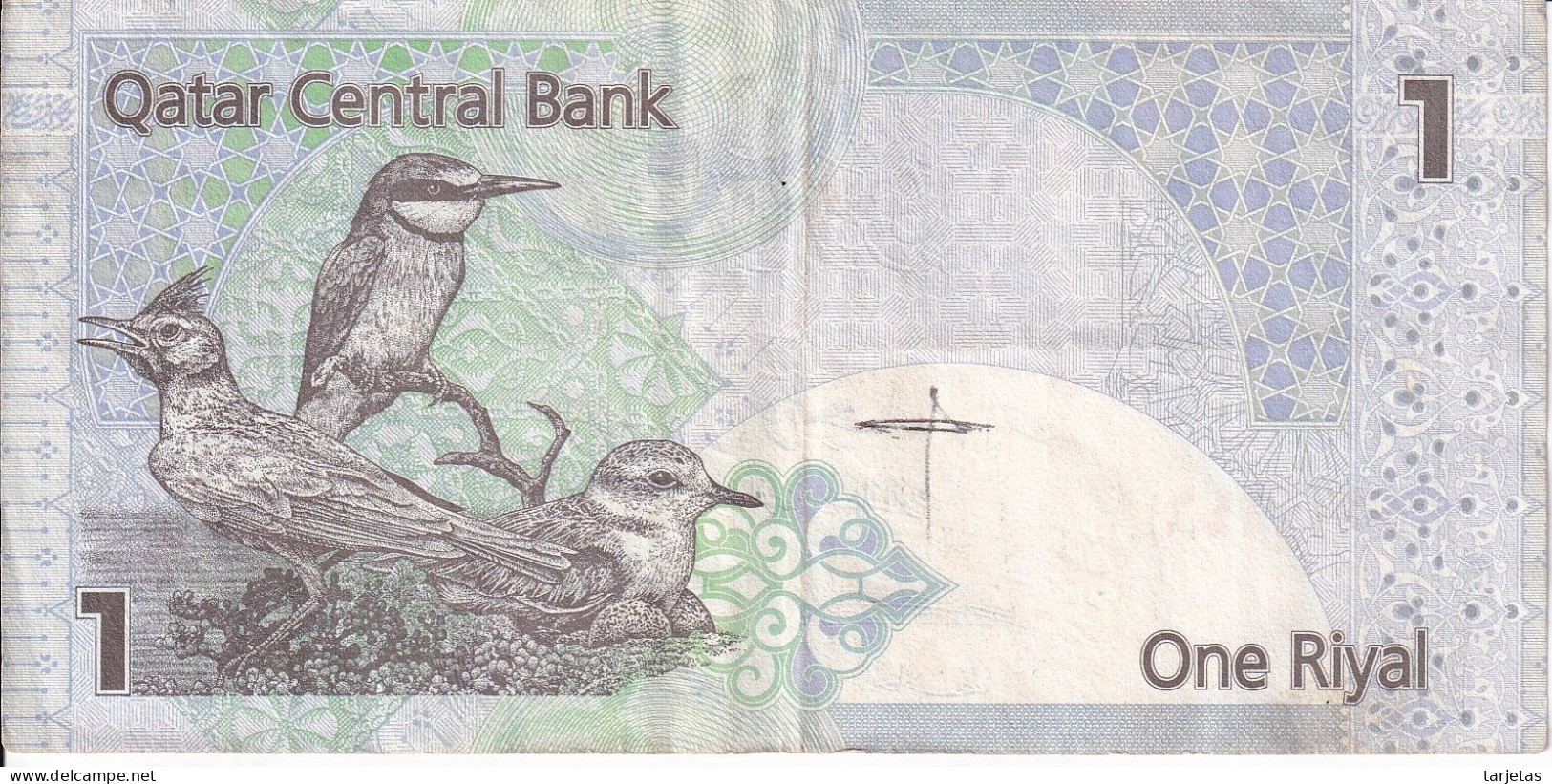 BILLETE DE QATAR DE 1 RIYAL DEL AÑO 2008 (BANKNOTE) - Qatar