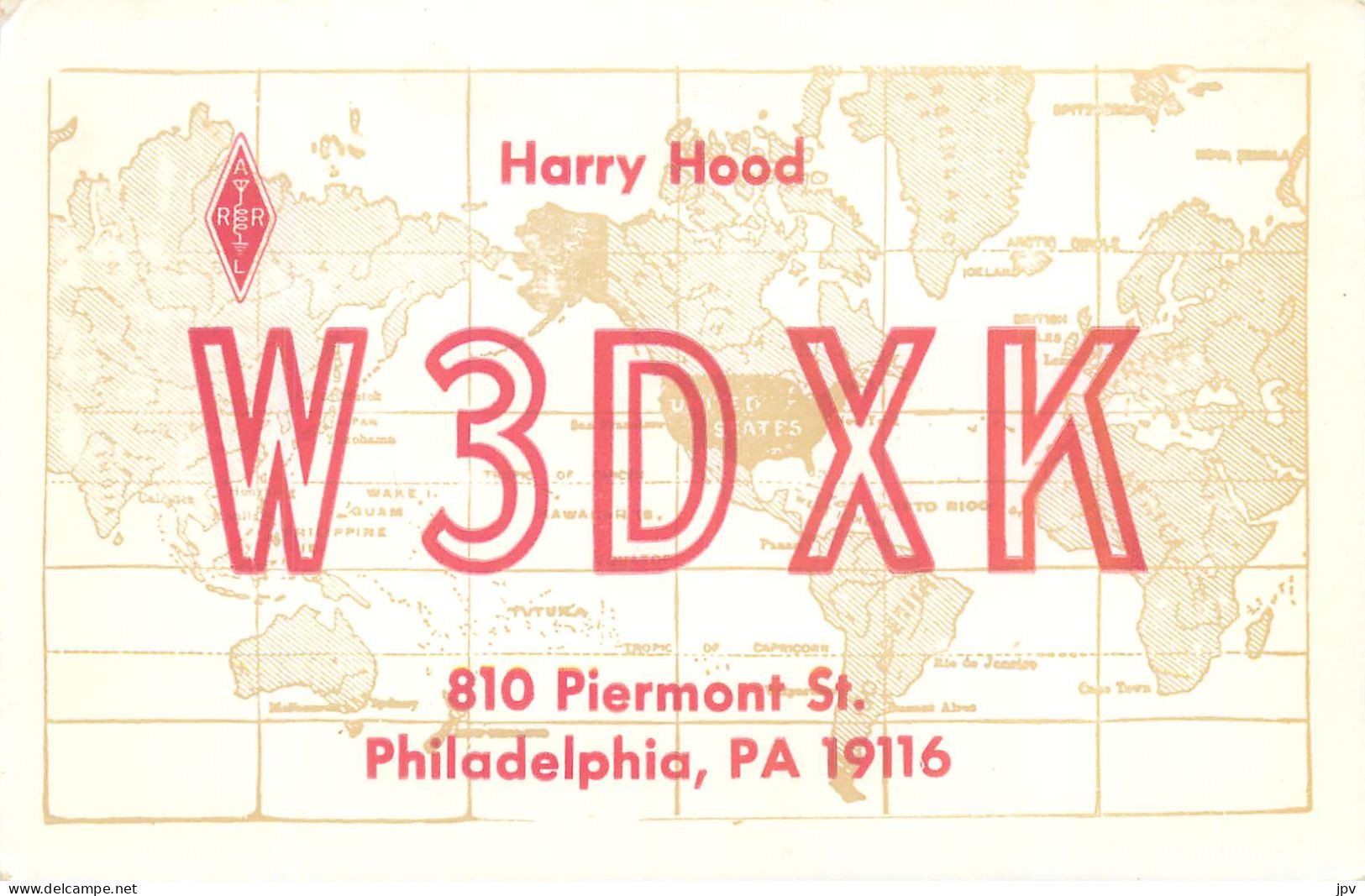 CARTE QSL : PHILADELPHIE . PENNSYLVANIE . USA . 1977. - Sonstige & Ohne Zuordnung