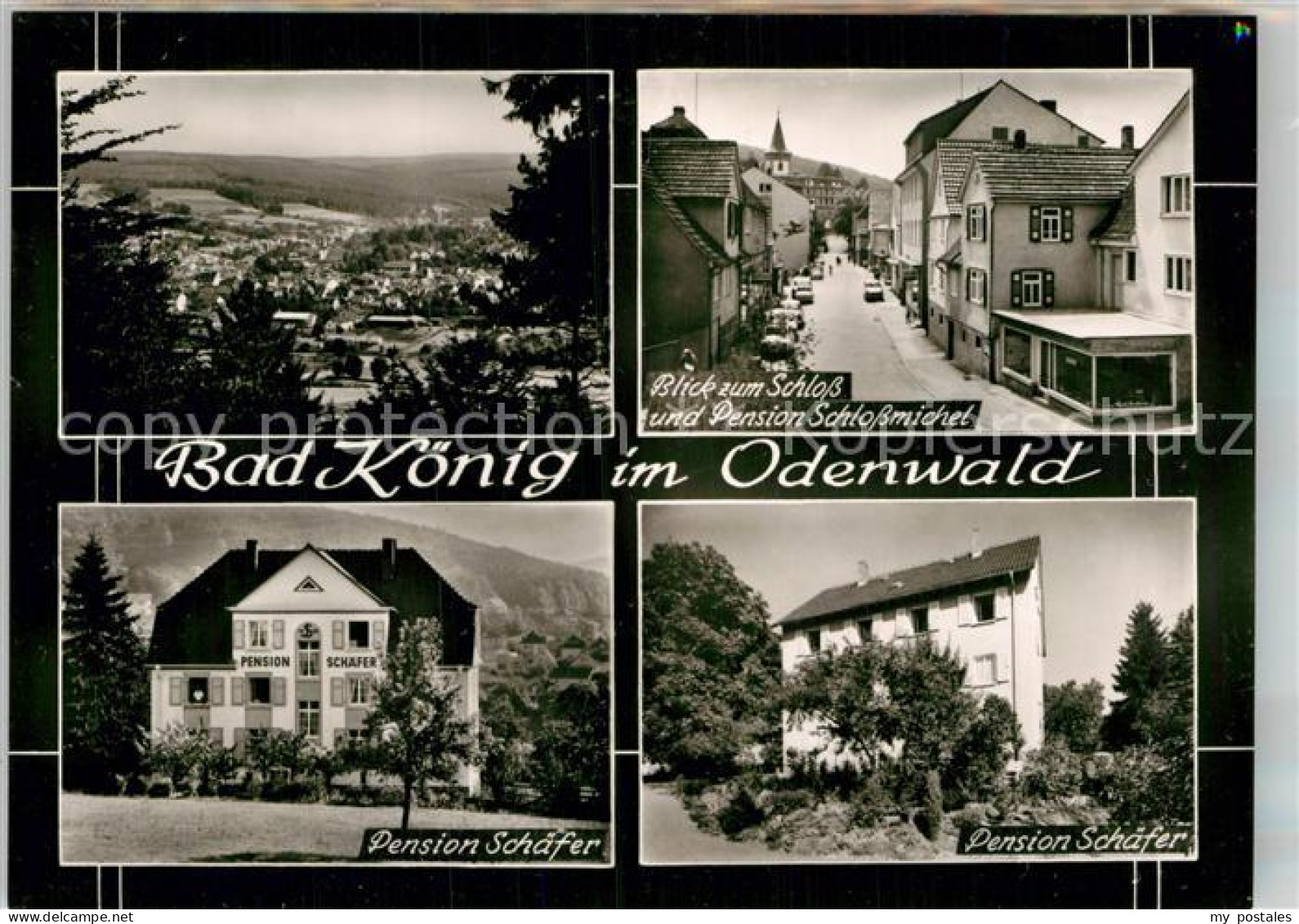 42932897 Bad Koenig Odenwald Blick Zum Schloss Pension Schaefer Teilansicht  Bad - Bad König