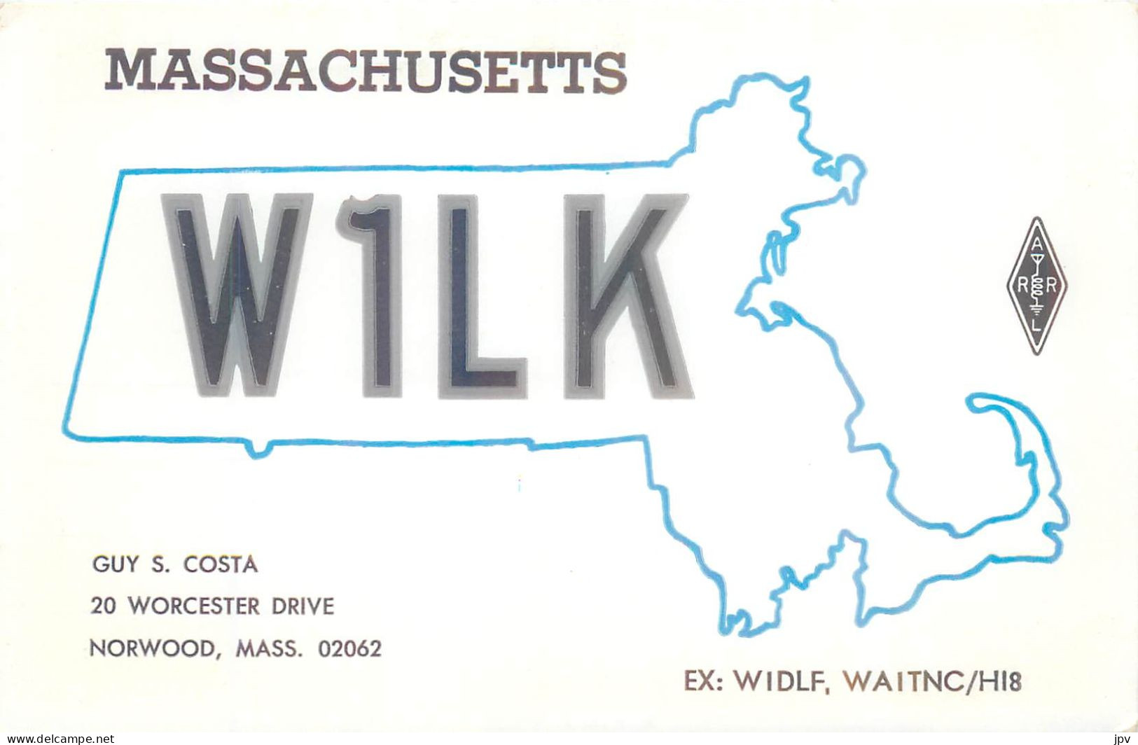 CARTE QSL : NORWOOD . MASSACHUSSETS .1977. - Other & Unclassified