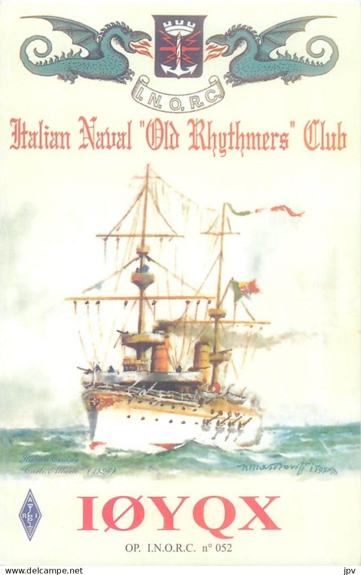 CARTE QSL : ROMA. ITALIE. ROME. ITALIAN NAVAL "OLD RHYTHMERS" CLUB. 2005. - Other & Unclassified