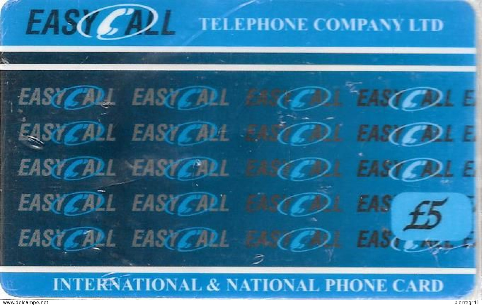 CARTE-PREPAYEE-GB-EASY CALL-5£-BLEUE-Gratté-Plastic Epais-NSB-TBE-RARE - BT Global Cards (Prepagadas)