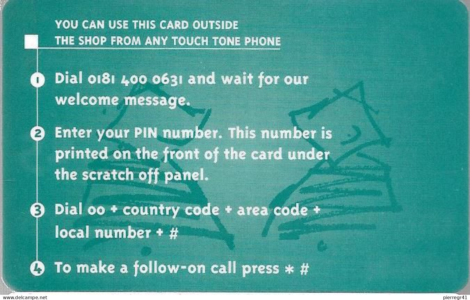 CARTE-PREPAYEE-GB-UNITED TELECOM-5£-BLEUE-Gratté-Plastic Fin-Gratté-TBE-RARE - BT Kaarten Voor Hele Wereld (Vooraf Betaald)