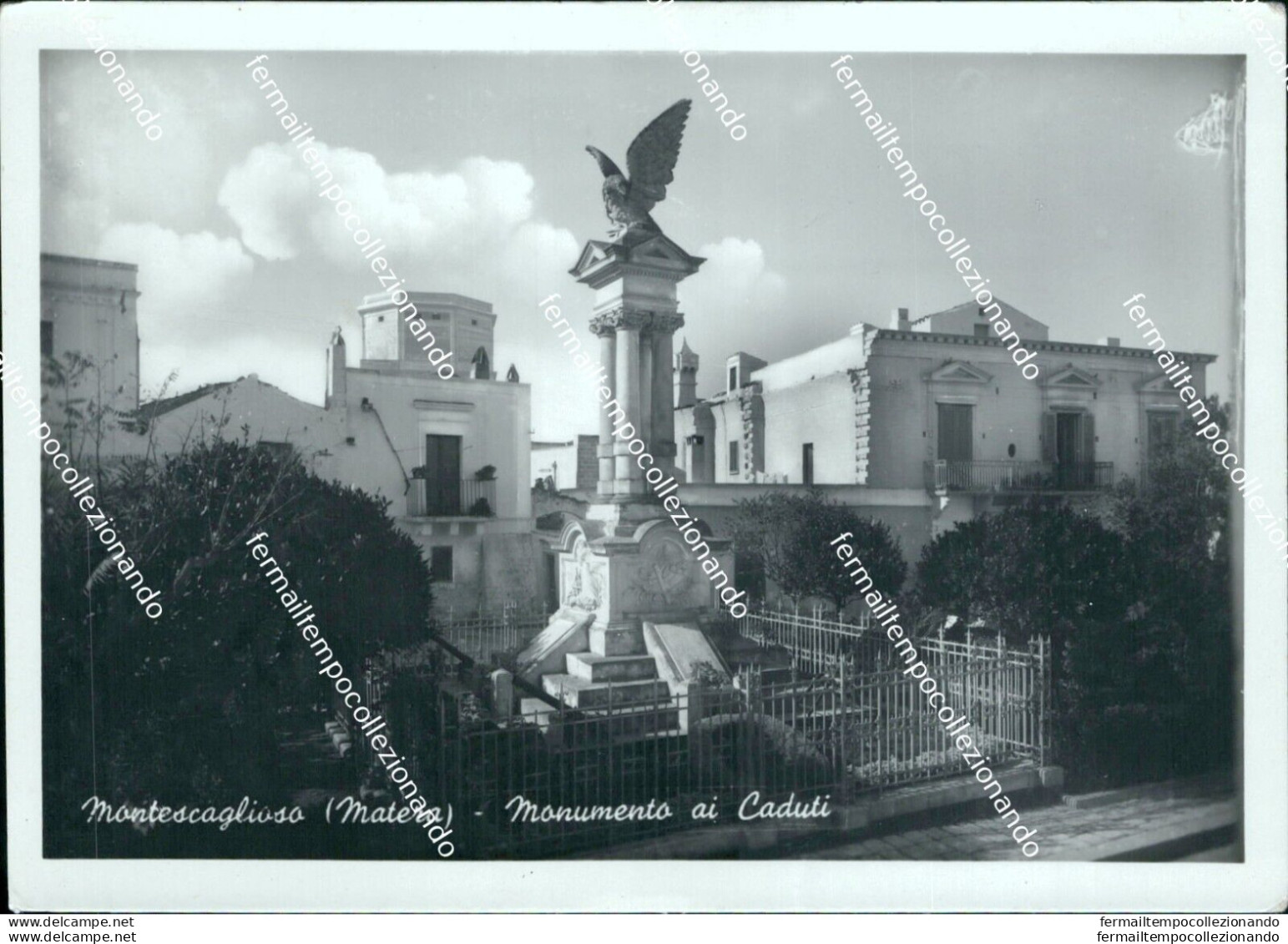 Bh530 Cartolina Montecaglioso Monumento Ai Caduti Provincia Di Matera - Matera