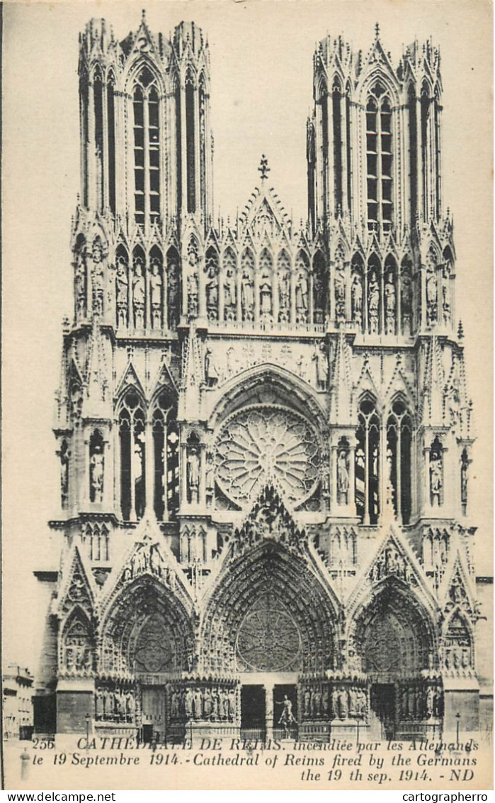 France Marne Reims Cathedrale - Kirchen U. Kathedralen